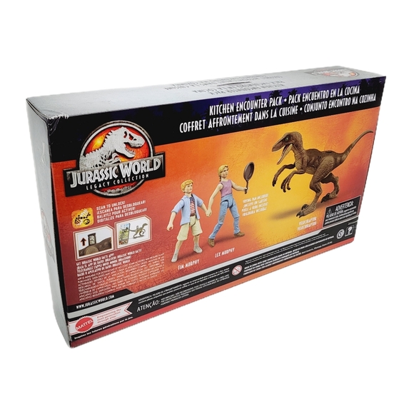 Jurassic World Legacy Collection Kitchen Encounter Playset Lex Tim Velociraptor - Picture 4 of 5